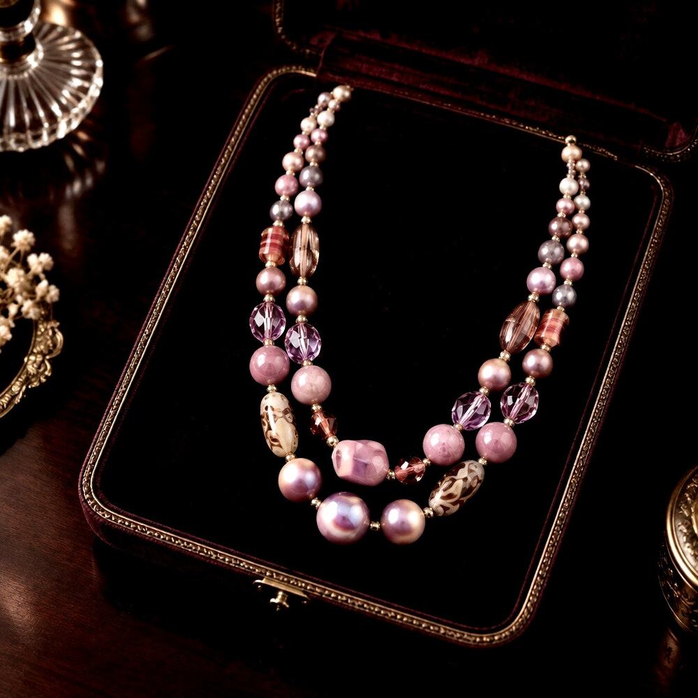 Vintage New Premier Designs Elegant Beaded Statement Necklace